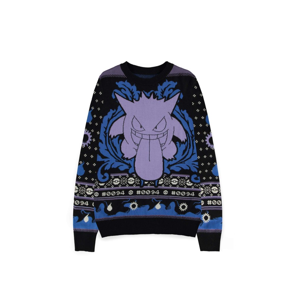 Pokémon - Gengar Weihnachtspullover - Schwarz